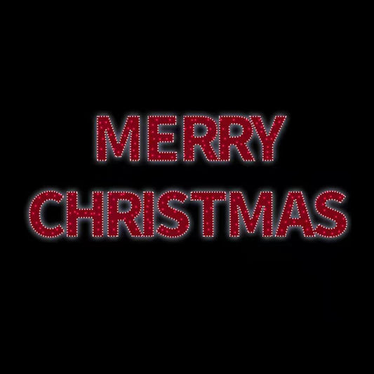 Commercial Merry Christmas LED Motif Garland 60cm Tall Letters Outdoor Display