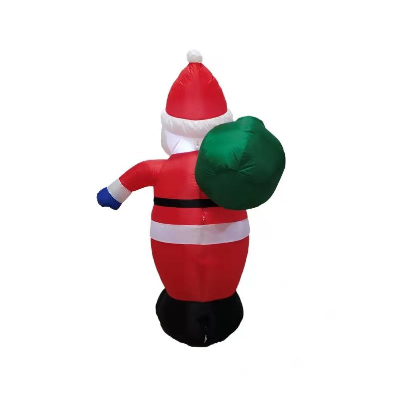 Christmas Decoration Inflatable 180cm Santa With Gift Sack LED Lit