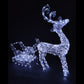 Christmas Decoration 3D Crystal Beads Reindeer Sleigh Set 99cm LED Display Indoor/Outdoor