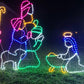 Christmas LED Motif 6 Pcs Jesus Birth Nativity Set Mary Joseph Shepherds Three Kings