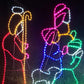 Christmas LED Motif 6 Pcs Jesus Birth Nativity Set Mary Joseph Shepherds Three Kings