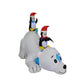 Christmas Decoration Inflatable 180cm Long Polar Bear with Twin Penguins LED Lit Indoor/Outdoor