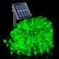 Clearance Solar Powered 20m LED Rope Light With 8 Function Controller Christmas Outdoor Lighting