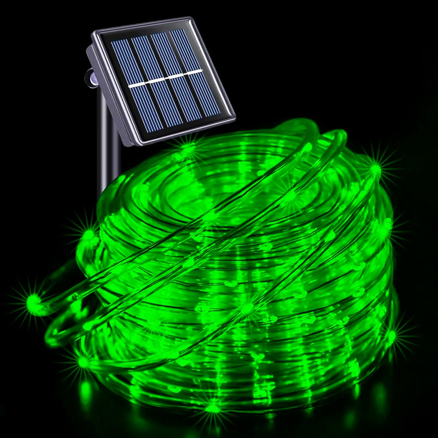 Clearance Solar Powered 20m LED Rope Light With 8 Function Controller Christmas Outdoor Lighting