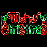 Christmas LED Motif Animated Red Green Merry Christmas Sign 105x53cm Outdoor Display