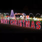 Commercial Merry Christmas LED Motif Garland 60cm Tall Letters Outdoor Display